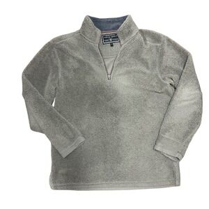 True Grit Pullover Fleece Quarter Zip Gray Soft‎ Comfy Menswear Casual Small